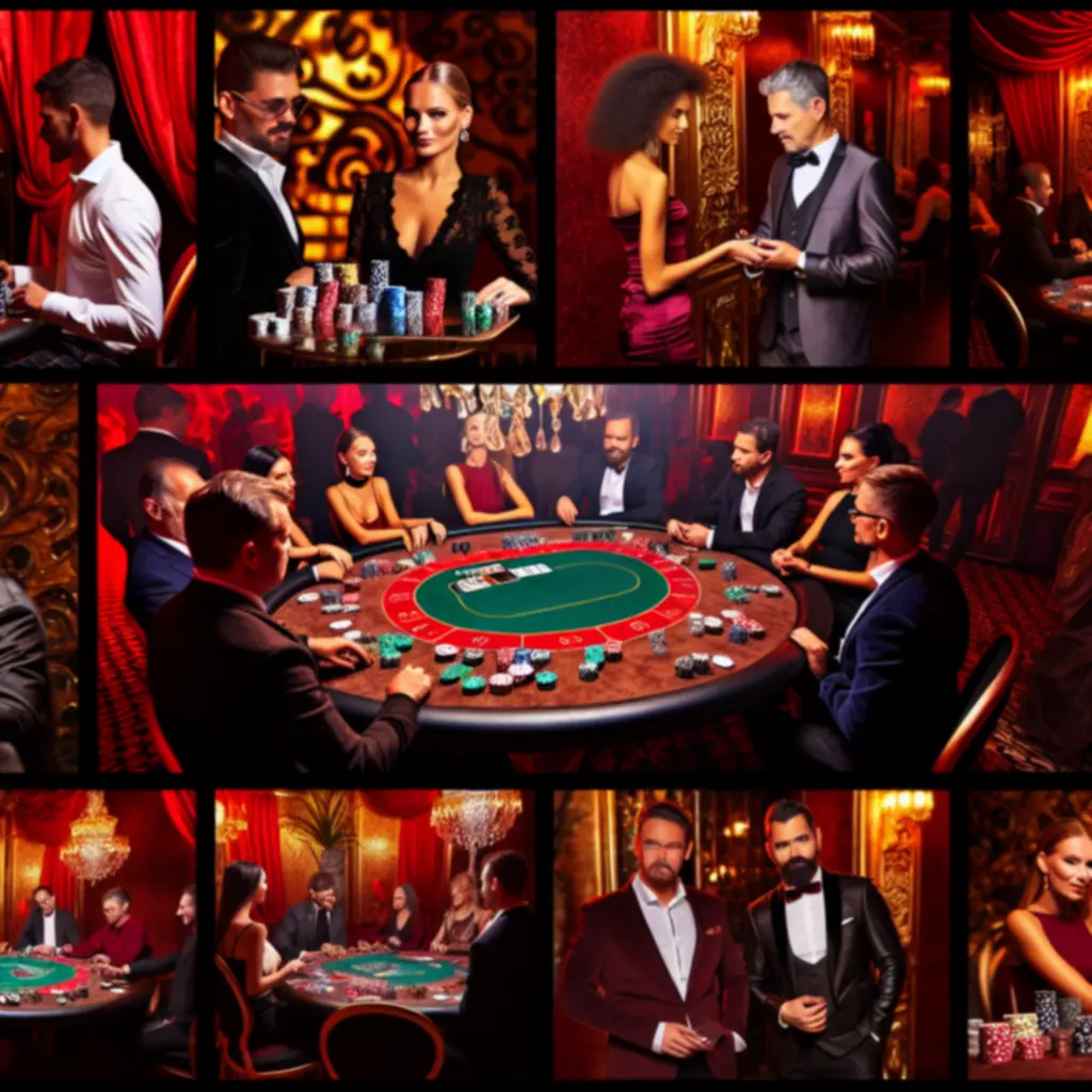 Prémium pókerasztal elegáns esti hangulatban gyertyafénnyel és zsetonokkal.